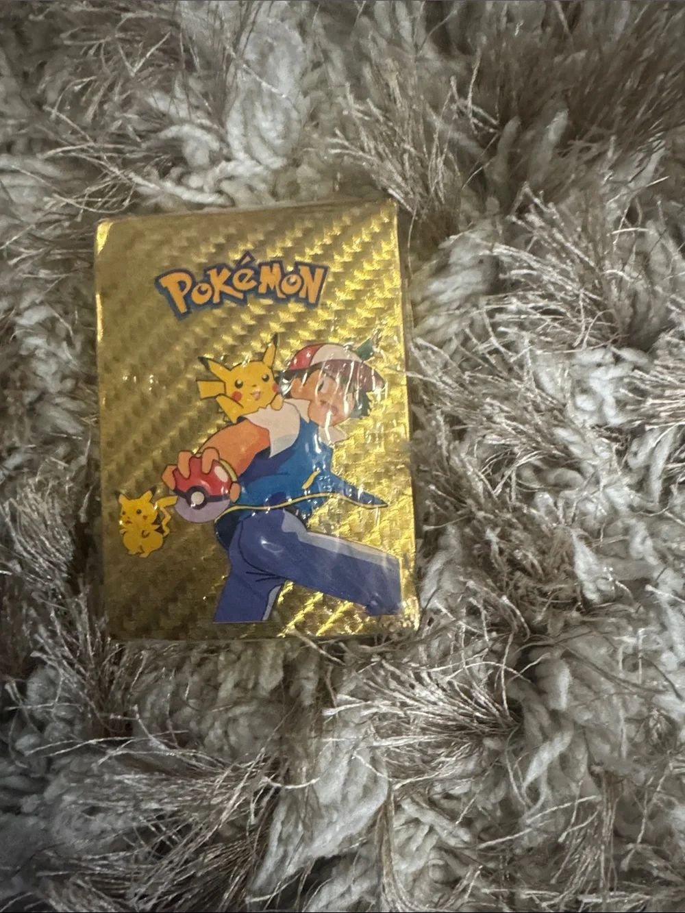 Gold Pokémon Trading Card Collection - Premium Decorative Display